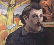 Paul Gauguin Self-Portrait with Yellow Christ oil